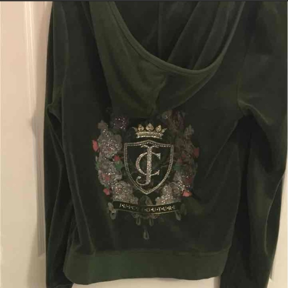 JUICY COUTURE ZIP HOODIE GREEN XL